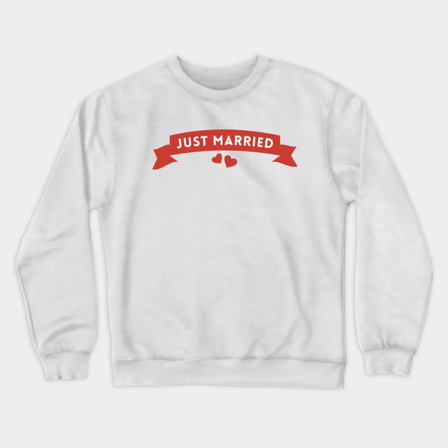 Just Married Crewneck Sweatshirt by who_rajiv